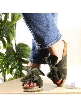 riva  velours kaki kaki