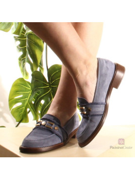 blush velours denim bleu